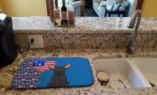 Load image into Gallery viewer, Black Chihuahua USA American Dish Drying Mat – Absorbent, Artistic Kitchen Essentials