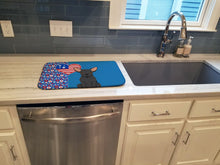 Load image into Gallery viewer, Black Chihuahua USA American Dish Drying Mat – Absorbent, Artistic Kitchen Essentials
