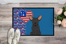 Load image into Gallery viewer, Black Chihuahua USA American Doormat - 24x36 Decorative Floor Mat – Indoor/Outdoor Rug with Artistic Flair
