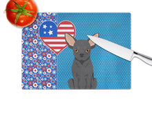Load image into Gallery viewer, Black Chihuahua USA American Glass Cutting Boards – Durable, Decorative Kitchen Art Large