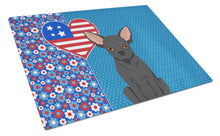 Load image into Gallery viewer, Black Chihuahua USA American Glass Cutting Boards – Durable, Decorative Kitchen Art Large