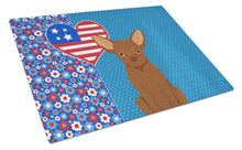 Load image into Gallery viewer, Chocolate Chihuahua USA American Glass Cutting Boards – Durable, Decorative Kitchen Art Large