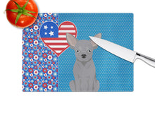 Load image into Gallery viewer, Blue Chihuahua USA American Glass Cutting Boards – Durable, Decorative Kitchen Art Large