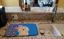 Load image into Gallery viewer, Longhair Cream Dachshund USA American Dish Drying Mat – Absorbent, Artistic Kitchen Essentials