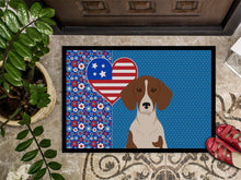 Load image into Gallery viewer, Red Piebald Dachshund USA American Doormat - 24x36 Decorative Floor Mat – Indoor/Outdoor Rug with Artistic Flair