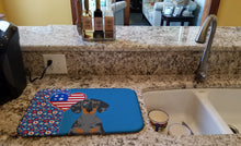 Load image into Gallery viewer, Black Dapple Dachshund USA American Dish Drying Mat – Absorbent, Artistic Kitchen Essentials