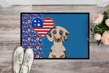 Load image into Gallery viewer, Cream Dapple Dachshund USA American Doormat - 24x36 Decorative Floor Mat – Indoor/Outdoor Rug with Artistic Flair