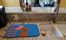 Load image into Gallery viewer, Red Dachshund USA American Dish Drying Mat – Absorbent, Artistic Kitchen Essentials
