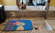 Load image into Gallery viewer, Cream Dachshund USA American Dish Drying Mat – Absorbent, Artistic Kitchen Essentials