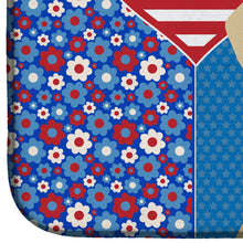 Load image into Gallery viewer, Cream Dachshund USA American Dish Drying Mat – Absorbent, Artistic Kitchen Essentials