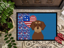Load image into Gallery viewer, Wirehair Red and Tan Dachshund USA American Doormat - 24x36 Decorative Floor Mat – Indoor/Outdoor Rug with Artistic Flair