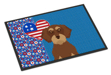 Load image into Gallery viewer, Wirehair Red and Tan Dachshund USA American Doormat - 24x36 Decorative Floor Mat – Indoor/Outdoor Rug with Artistic Flair