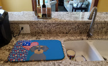 Load image into Gallery viewer, Wirehair Blue and Tan Dachshund USA American Dish Drying Mat – Absorbent, Artistic Kitchen Essentials