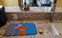 Load image into Gallery viewer, Wirehair Red Dachshund USA American Dish Drying Mat – Absorbent, Artistic Kitchen Essentials