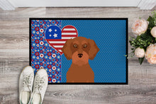 Load image into Gallery viewer, Wirehair Red Dachshund USA American Doormat - 24x36 Decorative Floor Mat – Indoor/Outdoor Rug with Artistic Flair