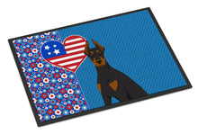 Load image into Gallery viewer, Black and Tan Doberman Pinscher USA American Doormat - 24x36 Decorative Floor Mat – Indoor/Outdoor Rug with Artistic Flair