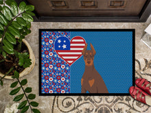 Load image into Gallery viewer, Red and Tan Doberman Pinscher USA American Doormat - 24x36 Decorative Floor Mat – Indoor/Outdoor Rug with Artistic Flair
