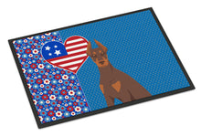 Load image into Gallery viewer, Red and Tan Doberman Pinscher USA American Doormat - 24x36 Decorative Floor Mat – Indoor/Outdoor Rug with Artistic Flair