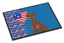 Load image into Gallery viewer, Natural Ear Red and Tan Doberman Pinscher USA American Doormat - 24x36 Decorative Floor Mat – Indoor/Outdoor Rug with Artistic Flair