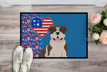 Load image into Gallery viewer, Brindle English Bulldog USA American Doormat - 24x36 Decorative Floor Mat – Indoor/Outdoor Rug with Artistic Flair