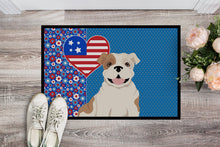 Load image into Gallery viewer, Piebald English Bulldog USA American Doormat - 24x36 Decorative Floor Mat – Indoor/Outdoor Rug with Artistic Flair