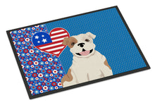 Load image into Gallery viewer, Piebald English Bulldog USA American Doormat - 24x36 Decorative Floor Mat – Indoor/Outdoor Rug with Artistic Flair
