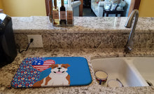 Load image into Gallery viewer, Red English Bulldog USA American Dish Drying Mat – Absorbent, Artistic Kitchen Essentials