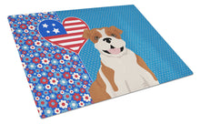 Load image into Gallery viewer, Red English Bulldog USA American Glass Cutting Boards – Durable, Decorative Kitchen Art Large