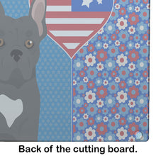 Load image into Gallery viewer, Black French Bulldog USA American Glass Cutting Boards – Durable, Decorative Kitchen Art Large