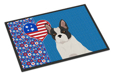 Load image into Gallery viewer, Black and White French Bulldog USA American Doormat - 24x36 Decorative Floor Mat – Indoor/Outdoor Rug with Artistic Flair