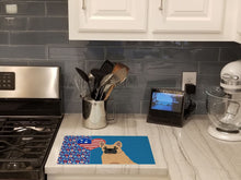 Load image into Gallery viewer, Fawn French Bulldog USA American Glass Cutting Boards – Durable, Decorative Kitchen Art Large