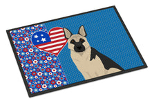 Load image into Gallery viewer, Black and Silver German Shepherd USA American Doormat - 24x36 Decorative Floor Mat – Indoor/Outdoor Rug with Artistic Flair