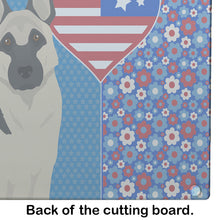 Load image into Gallery viewer, Black and Silver German Shepherd USA American Glass Cutting Boards – Durable, Decorative Kitchen Art Large