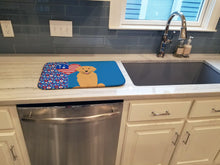 Load image into Gallery viewer, Gold Golden Retriever USA American Dish Drying Mat – Absorbent, Artistic Kitchen Essentials