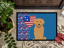 Load image into Gallery viewer, Gold Golden Retriever USA American Doormat - 24x36 Decorative Floor Mat – Indoor/Outdoor Rug with Artistic Flair