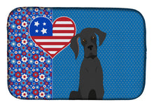 Load image into Gallery viewer, Black Great Dane USA American Dish Drying Mat – Absorbent, Artistic Kitchen Essentials