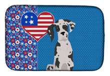 Load image into Gallery viewer, Harlequin Great Dane USA American Dish Drying Mat – Absorbent, Artistic Kitchen Essentials