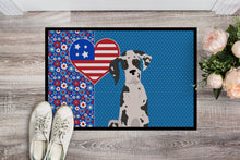 Load image into Gallery viewer, Harlequin Great Dane USA American Doormat - 24x36 Decorative Floor Mat – Indoor/Outdoor Rug with Artistic Flair