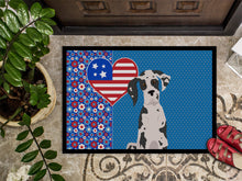 Load image into Gallery viewer, Harlequin Great Dane USA American Doormat - 24x36 Decorative Floor Mat – Indoor/Outdoor Rug with Artistic Flair