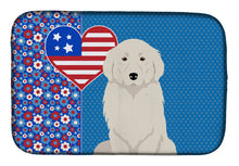 Load image into Gallery viewer, Great Pyrenees USA American Dish Drying Mat – Absorbent, Artistic Kitchen Essentials