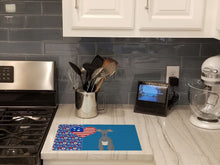 Load image into Gallery viewer, Gray Italian Greyhound USA American Glass Cutting Boards – Durable, Decorative Kitchen Art Large