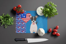 Load image into Gallery viewer, Black White Smooth Jack Russell Terrier USA American Glass Cutting Boards – Durable, Decorative Kitchen Art Large