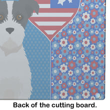 Load image into Gallery viewer, Black White Wirehair Jack Russell Terrier USA American Glass Cutting Boards – Durable, Decorative Kitchen Art Large