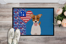 Load image into Gallery viewer, Brown White Smooth Jack Russell Terrier USA American Doormat - 24x36 Decorative Floor Mat – Indoor/Outdoor Rug with Artistic Flair