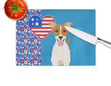 Load image into Gallery viewer, Brown White Smooth Jack Russell Terrier USA American Glass Cutting Boards – Durable, Decorative Kitchen Art Large
