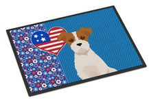 Load image into Gallery viewer, Brown White Wirehair Jack Russell Terrier USA American Doormat - 24x36 Decorative Floor Mat – Indoor/Outdoor Rug with Artistic Flair