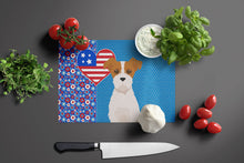 Load image into Gallery viewer, Brown White Wirehair Jack Russell Terrier USA American Glass Cutting Boards – Durable, Decorative Kitchen Art Large