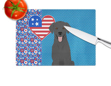 Load image into Gallery viewer, Black Labrador Retriever USA American Glass Cutting Boards – Durable, Decorative Kitchen Art Large