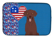 Load image into Gallery viewer, Chocolate Labrador Retriever USA American Dish Drying Mat – Absorbent, Artistic Kitchen Essentials