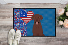 Load image into Gallery viewer, Chocolate Labrador Retriever USA American Doormat - 24x36 Decorative Floor Mat – Indoor/Outdoor Rug with Artistic Flair